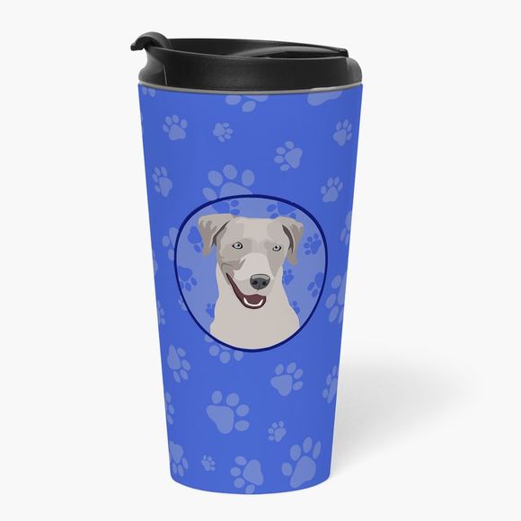 Labrador Retriever Gray  Stainless Steel 16 oz  Tumbler, Blue - Picture 2 of 4